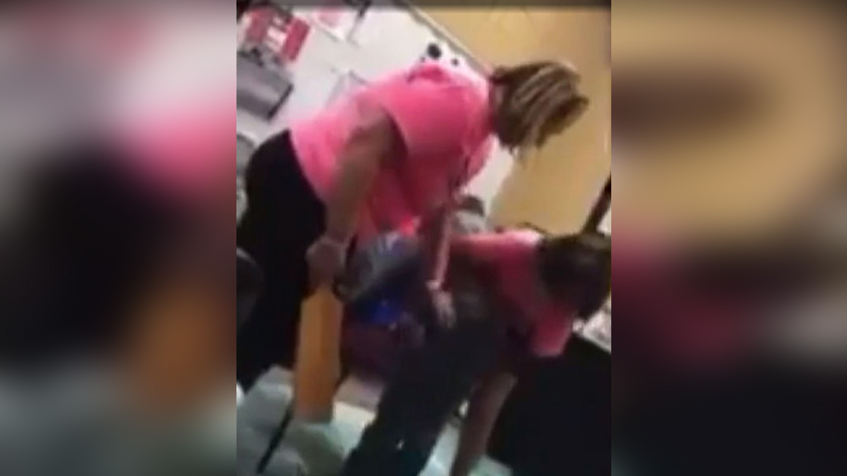 Girl Has Clothes Ripped Off During Fight